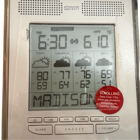 NIB LaCrosse Technology Weather Direct Wireless Talking Forecaster WA-1340UP - Picture 3 of 7